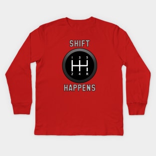 Shift Happens Kids Long Sleeve T-Shirt